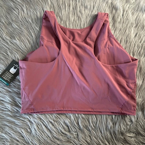 Avia Wirefree Crop Sports Bra Womens Size XXL (D-DD) Pink Moisture Wicking - Picture 4 of 4
